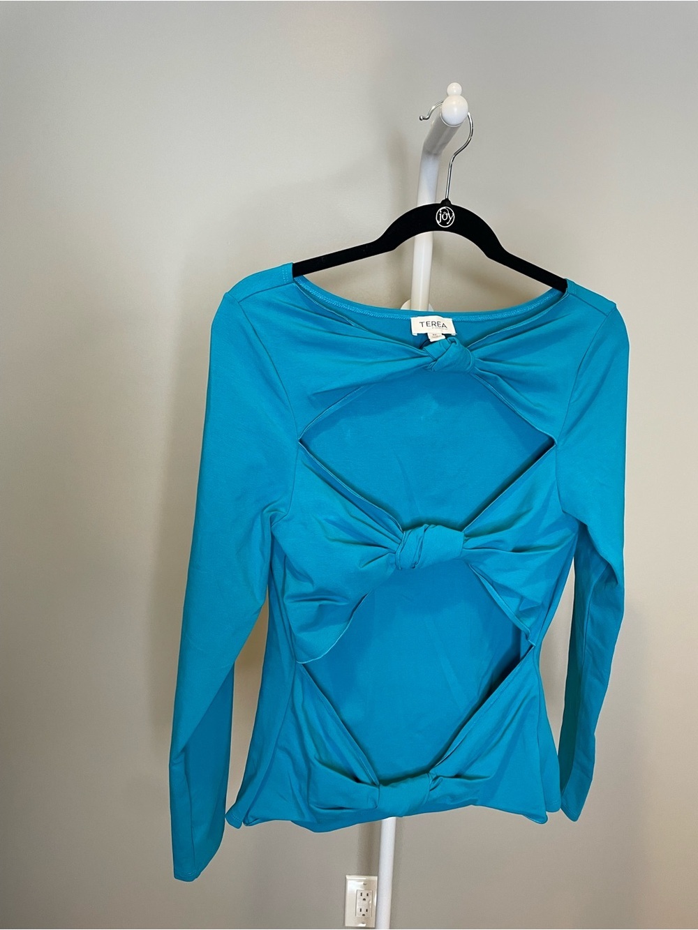 Terea Teal Knot Detail Long-Sleeve Top NWT - XXL